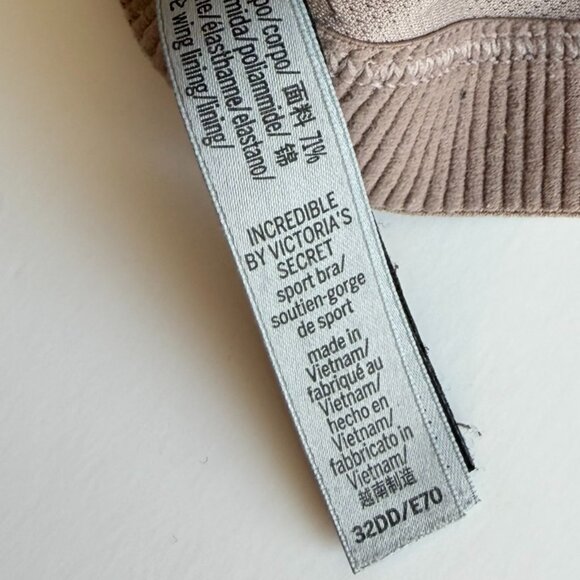 Victoria's Secret VSX Incredible Max™ Sports Bra 32DD Barest Taupe - Picture 8 of 12